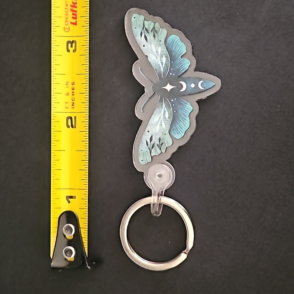 🍭 Blue Moth Keychain - Picture 2 of 5